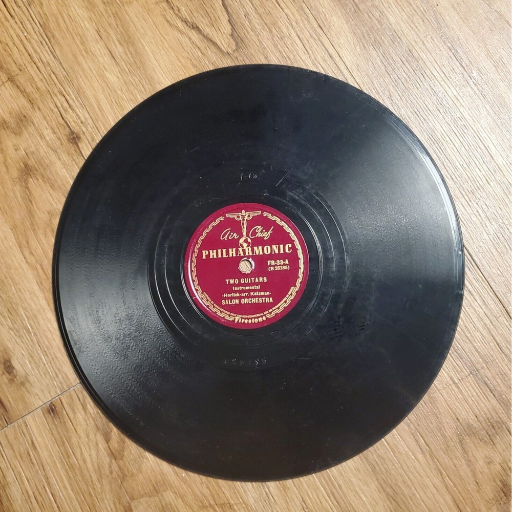 Salon Orchestra – Two Guitars / Dark Eyes PHILHARMONIC FR-33 78‎ 10" V+/V+